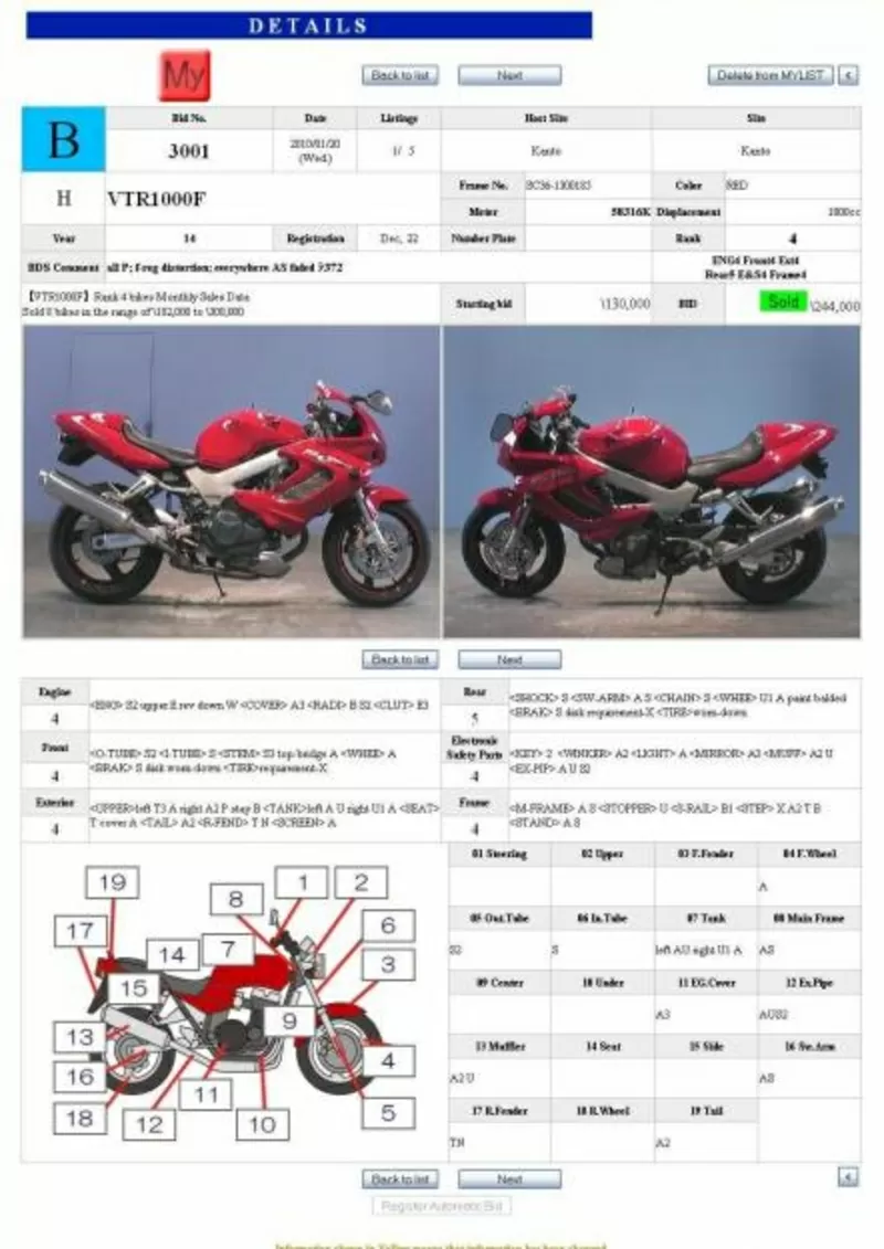 продам мотоцикл xonda VTR1000F -2002г.в. без пробега по РФ.